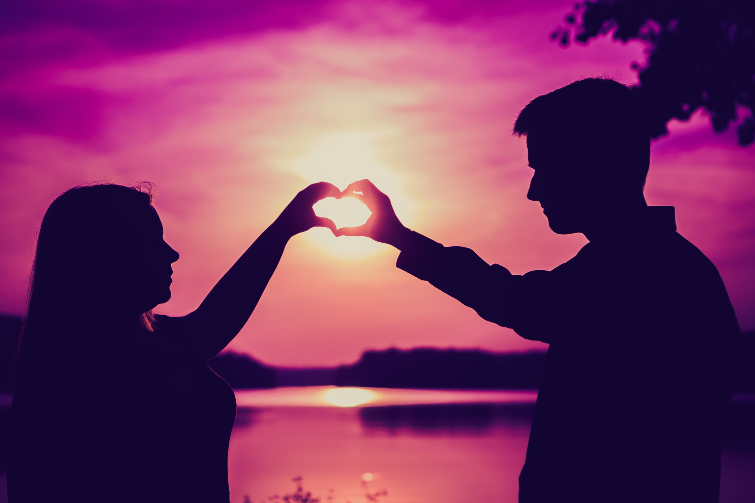 Finding Love After Divorce - couple doing heart shape