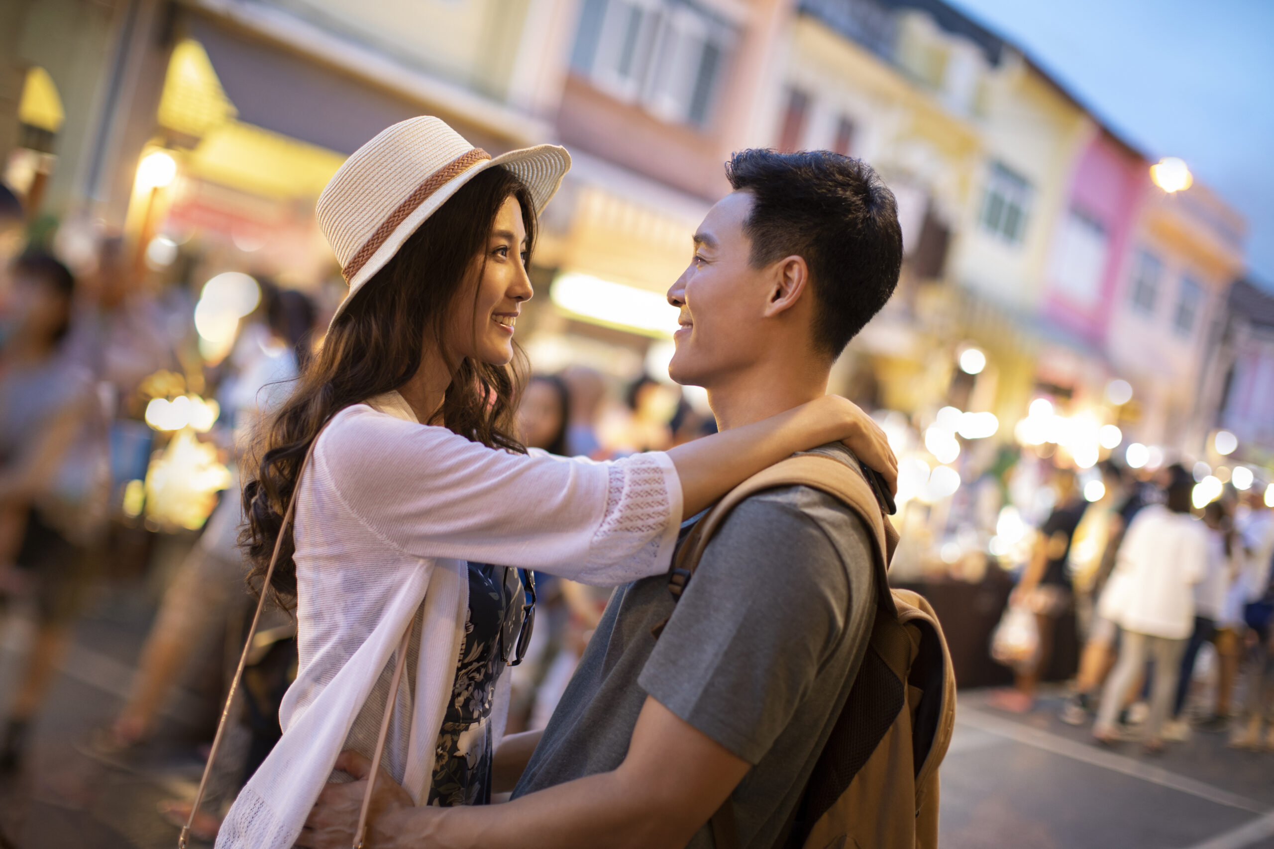 Romantic Third Date Suggestions to Truly Impress Your Special Someone - couple relaxing in street